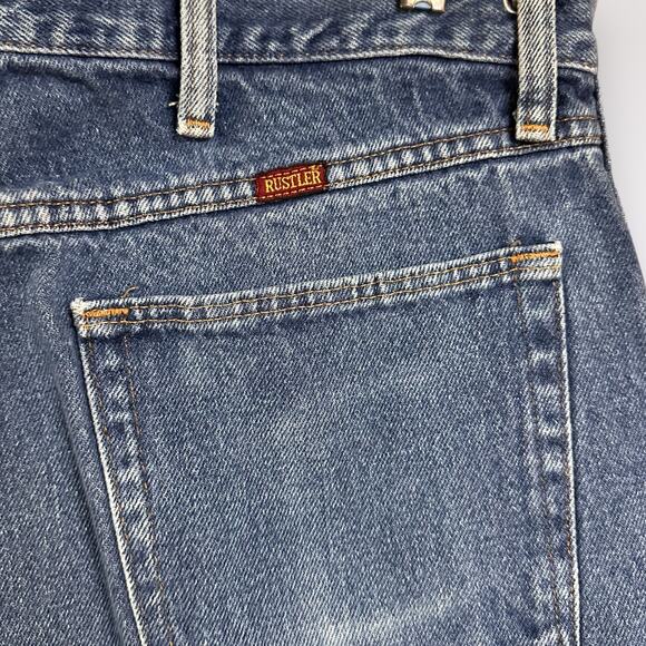 VTG Rustler Blue Jeans Mens Size 36/32 Casual Straight Leg Everyday Work Midrise - Picture 6 of 8